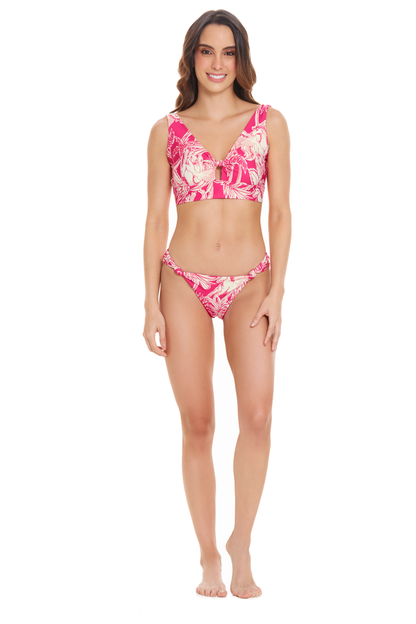 Slip reversibile con fiori rosa