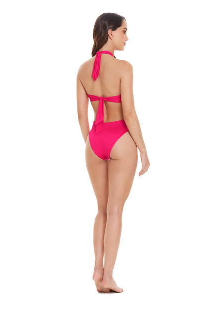 Trikini a tracolla rosa